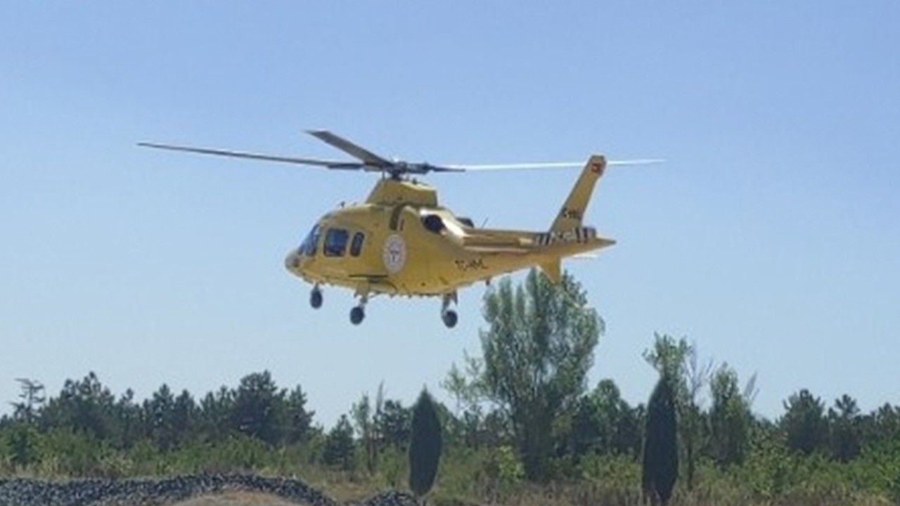 Konya’da ambulans helikopter bir günlük bebek için havalandı